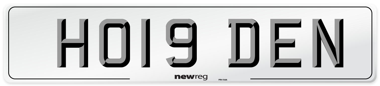 HO19 DEN Number Plate from New Reg